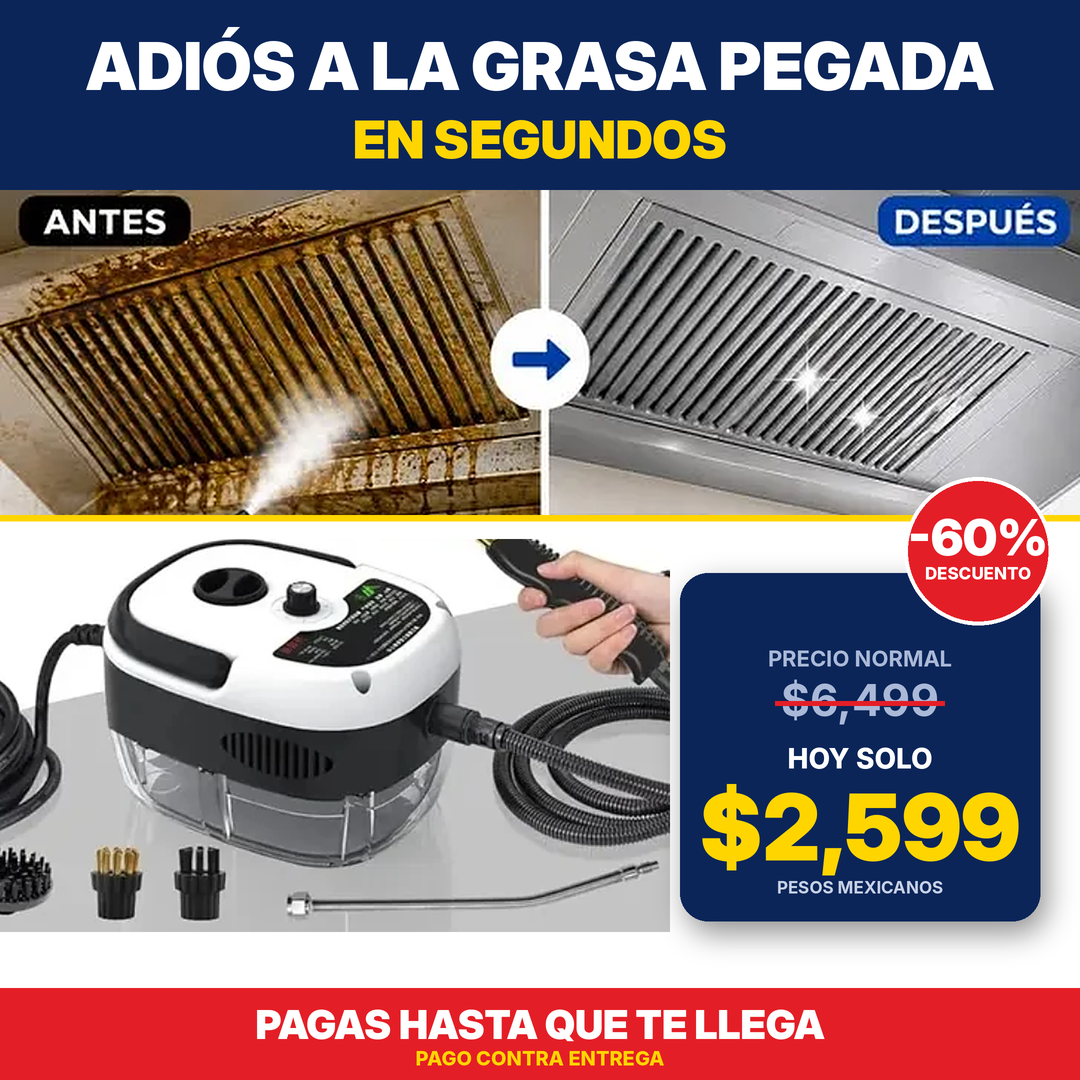 🔥 Limpiadora a Vapor Alta Presión 💨 Adiós a la Grasa Pegada ✨ Envío Gratis 🚚